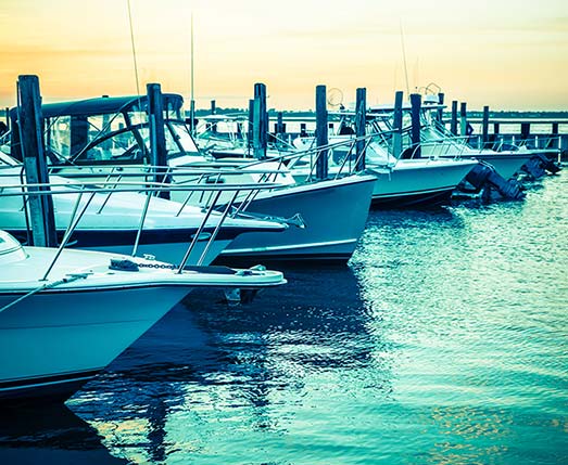 boats docked in a marina