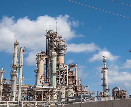 oil refining plant